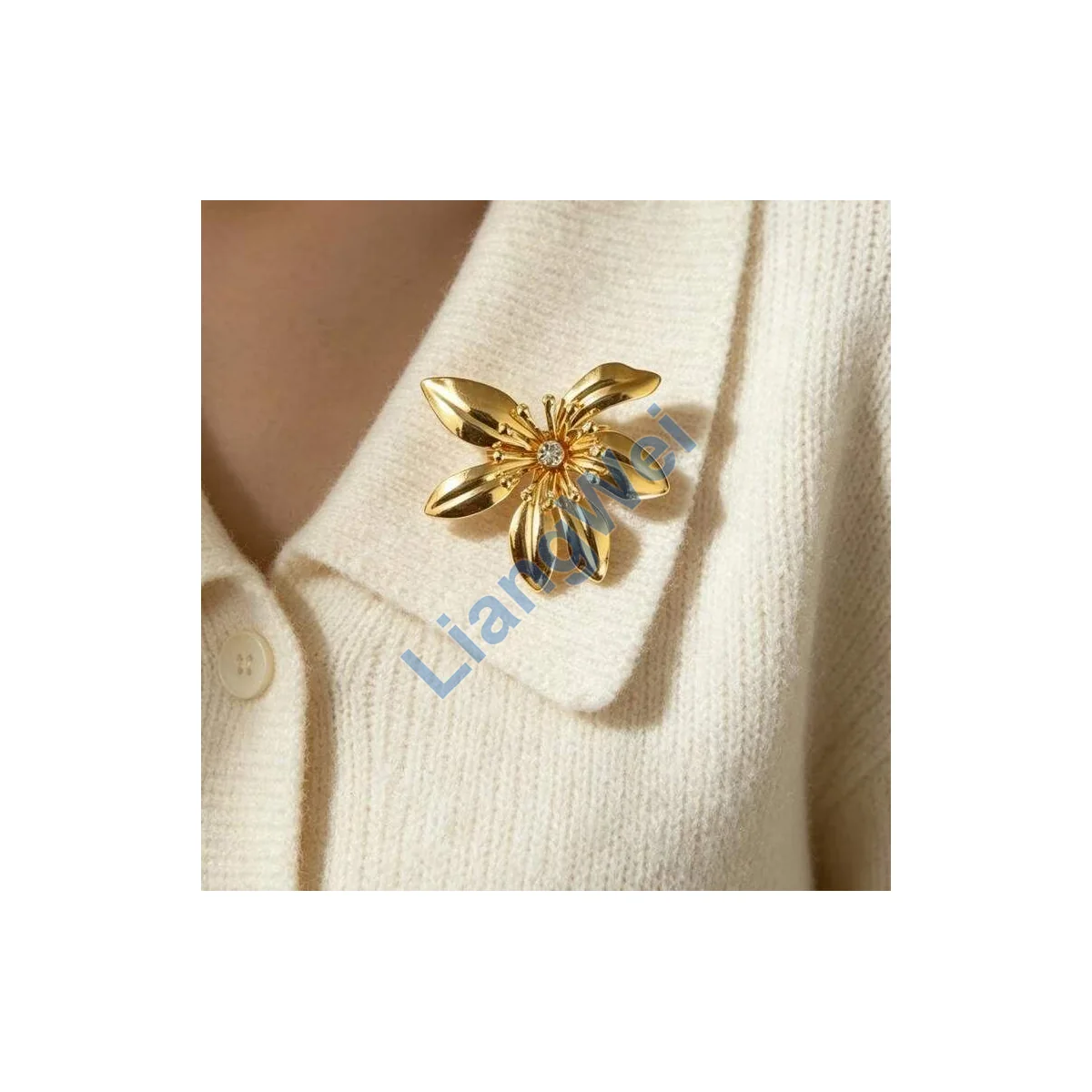 Floral Fashion Brooch 014