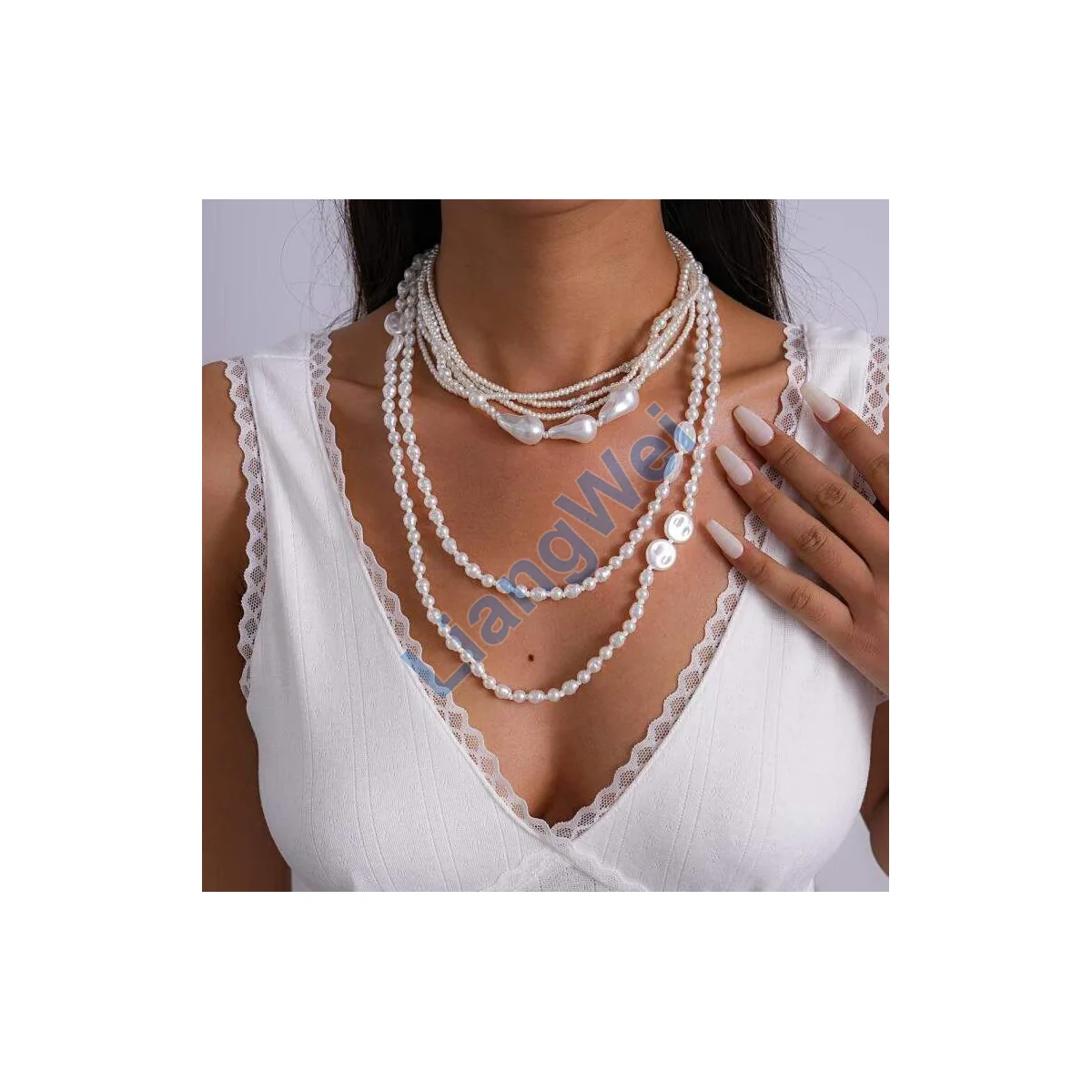 Layered Fashion Necklace 002
