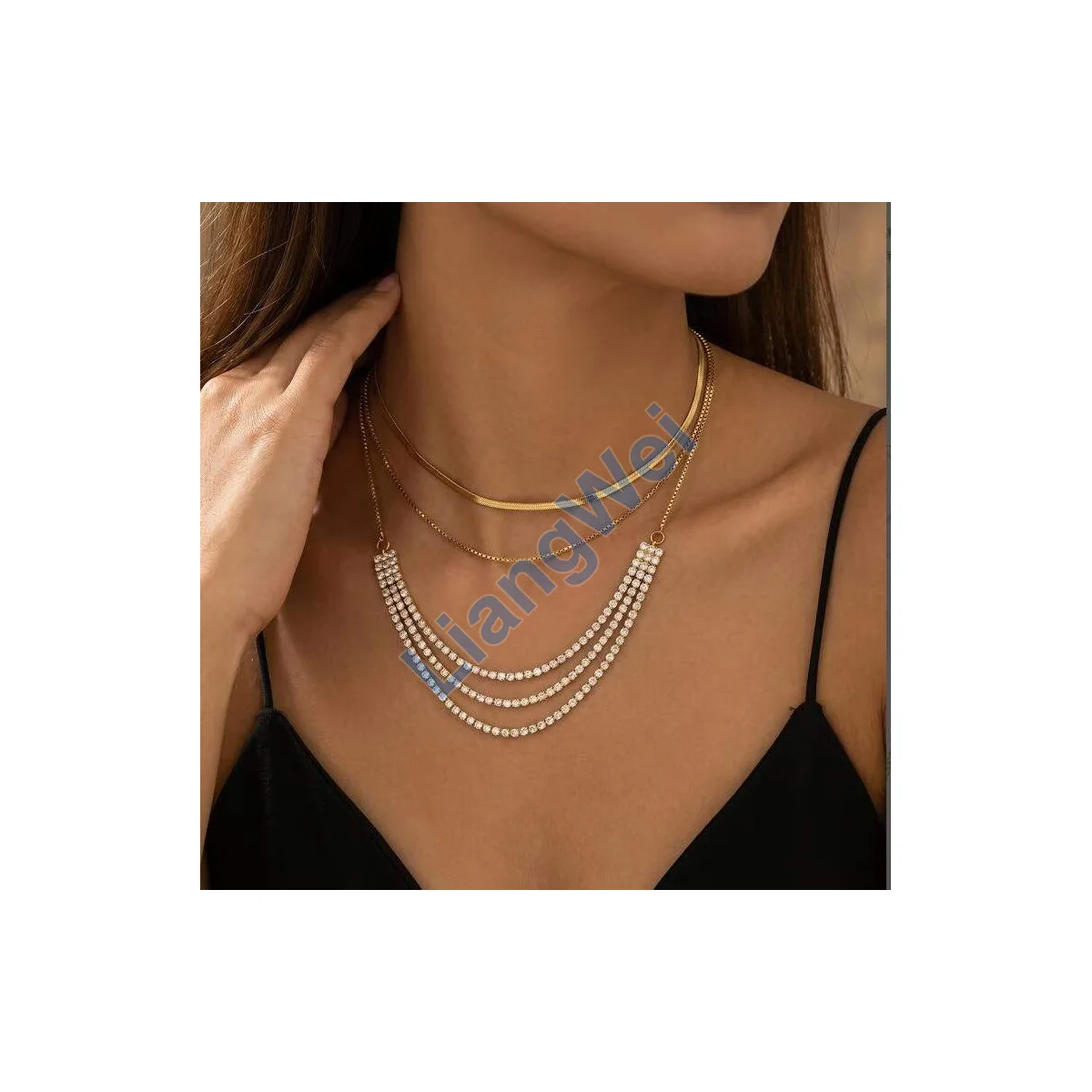 Layered Fashion Necklace 025
