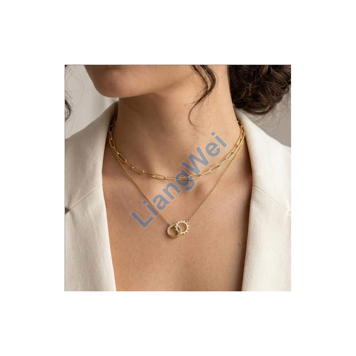 Layered Fashion Necklace 044