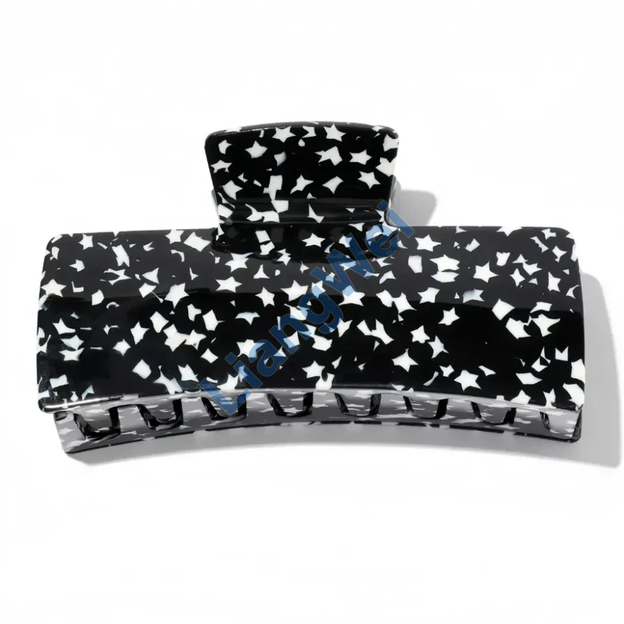 Black and White Speckled Hair Claw
