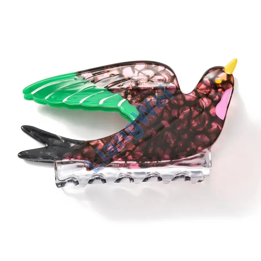 Multicolor Bird-Shaped Hair Claw