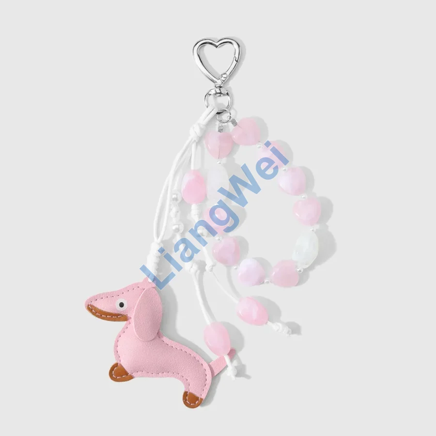 Pink Bead Loop Rabbit Bag Charm