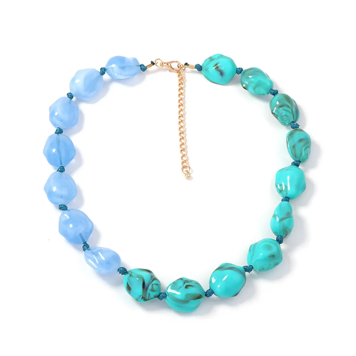 Fashion Resin & Beaded Necklace Design 006