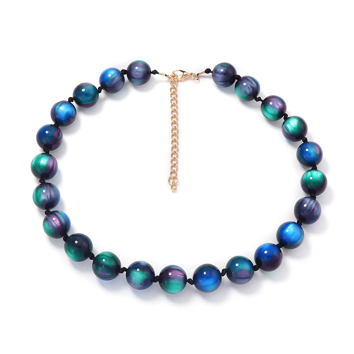 Fashion Resin & Beaded Necklace Design 007
