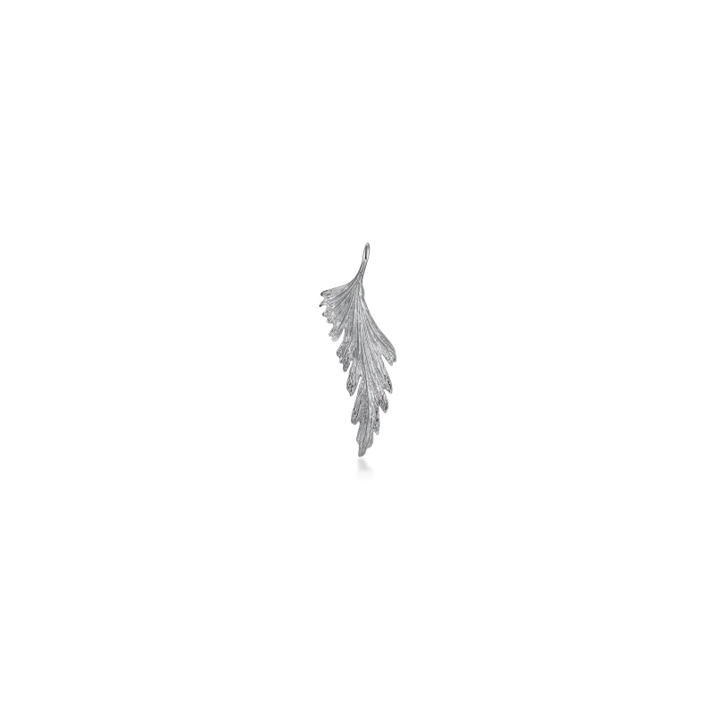 Textured Feather Titanium Pendant