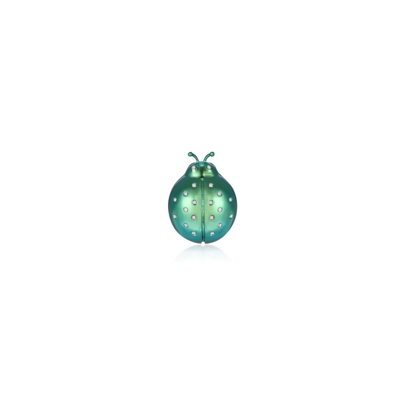 Ladybird Color-Finish Titanium Pendant