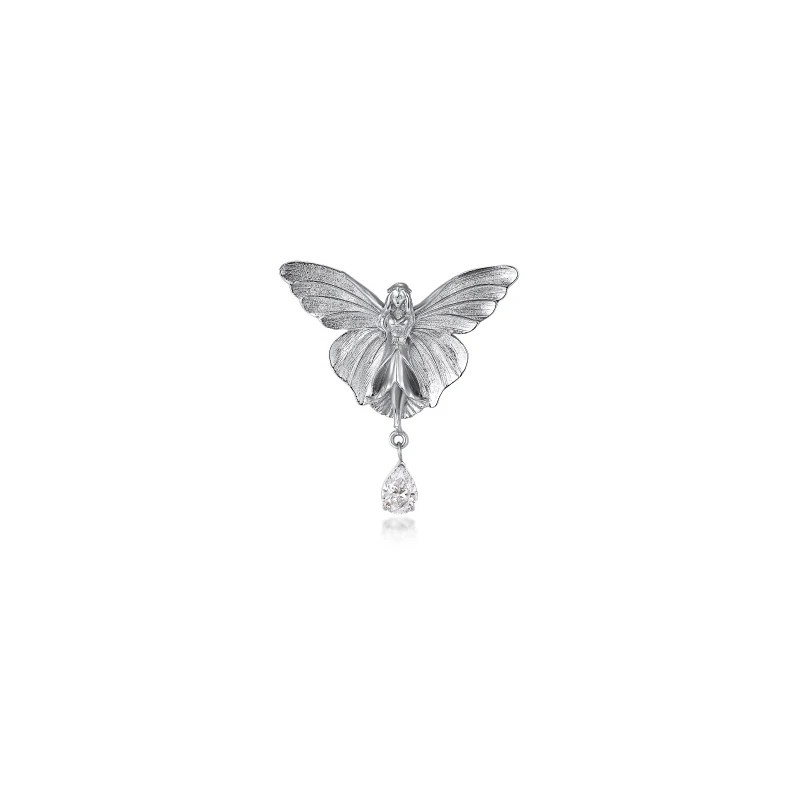 Butterfly Drop Titanium Pendant