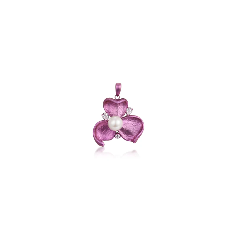 Pearl-Accent Color-Finish Titanium Pendant