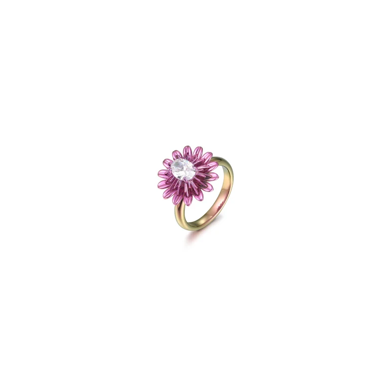 Daisy Color-Finish Titanium Ring