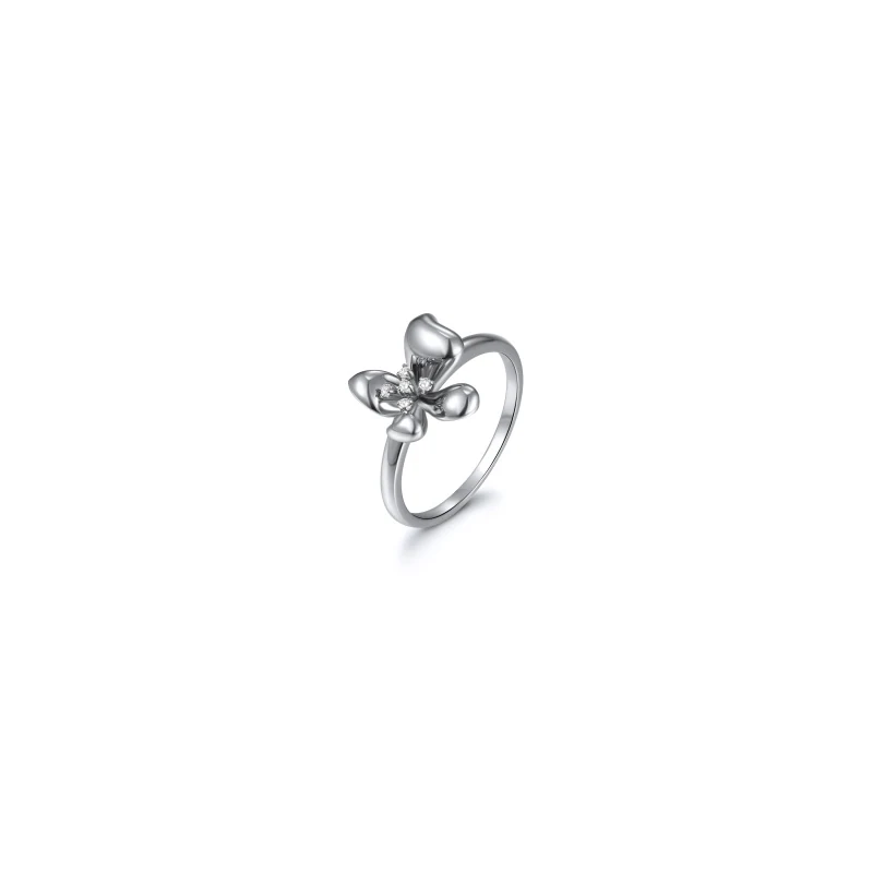 Minimal Petal Titanium Ring