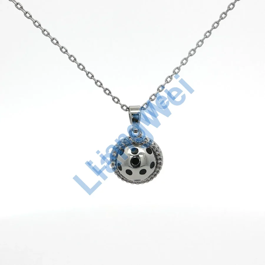Spotted Disc Pendant Necklace