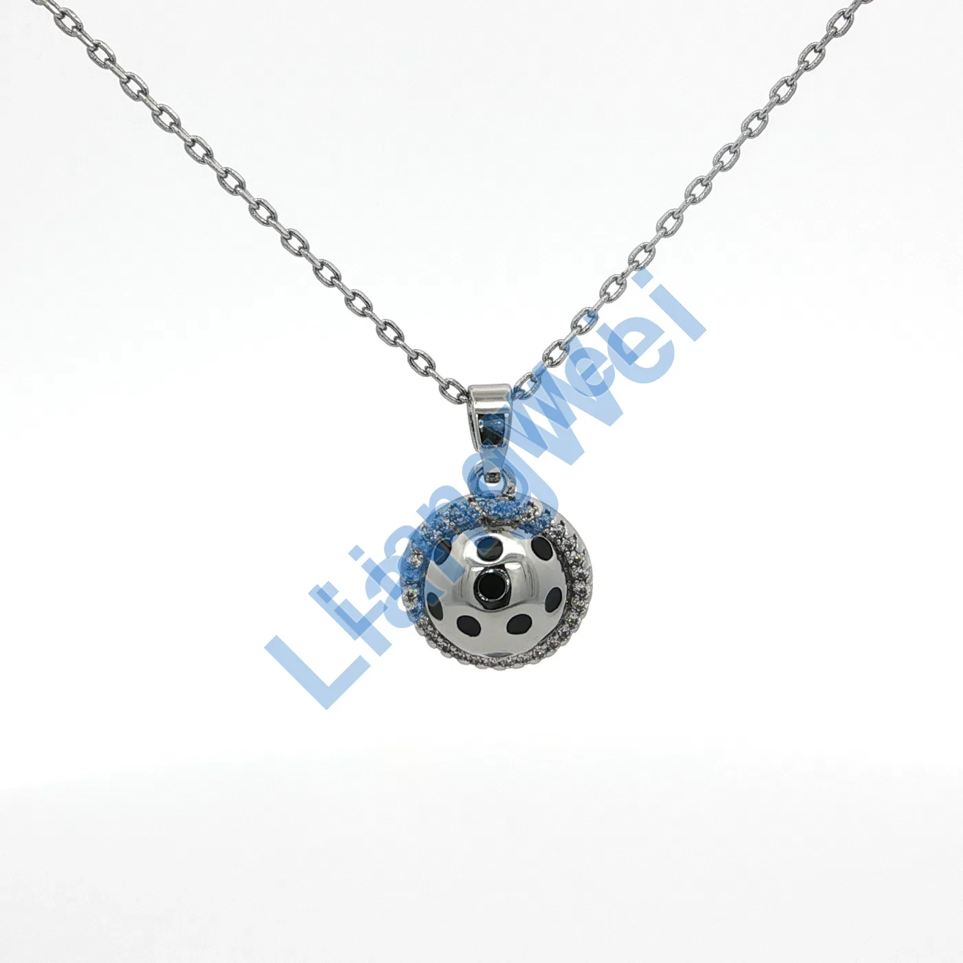 Spotted Disc Pendant Necklace